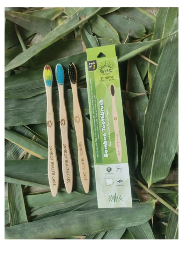 SUNRISE HEALTH CARE prod image-25 Bamboo Toothbrush Combo (Pack of 3)